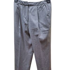 Talbots pants size 6P gray pinstripe wool blend dress pants office career fall